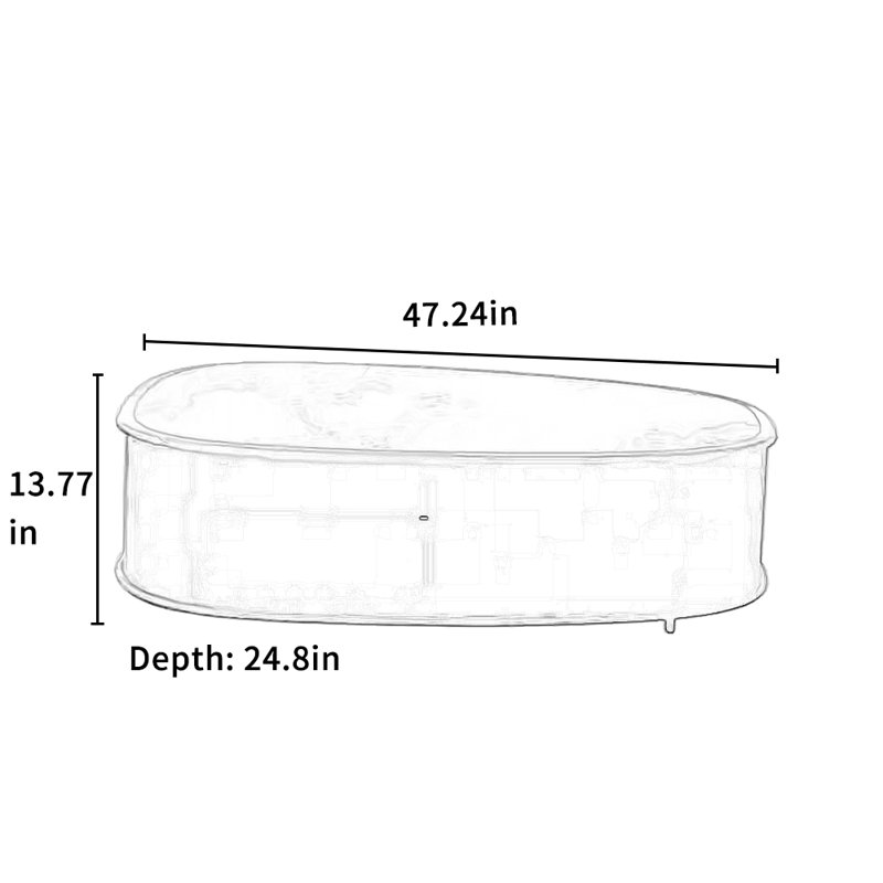 The Invincibles home Oval Coffee Table Irregular Shape - Wayfair Canada